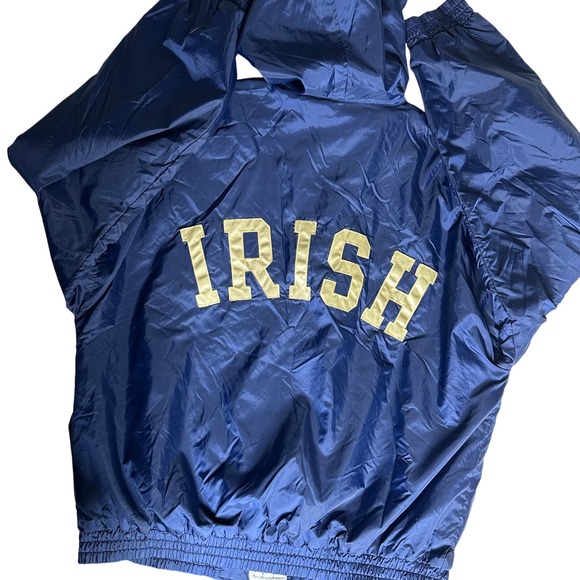 Gear For Sports Other - Vintage Notre Dame Navy Blue Hooded Lined Windbreaker Jacket XL GEAR For Sports